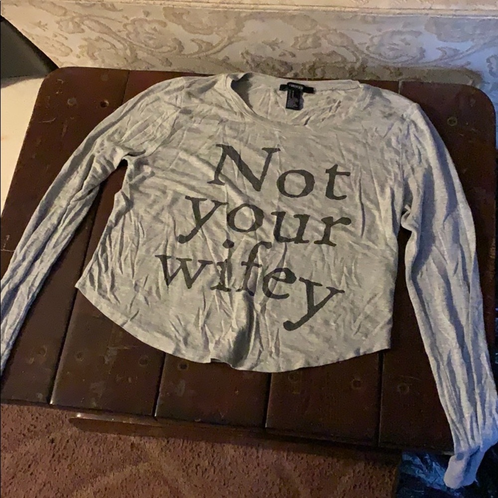 Long sleep crop top